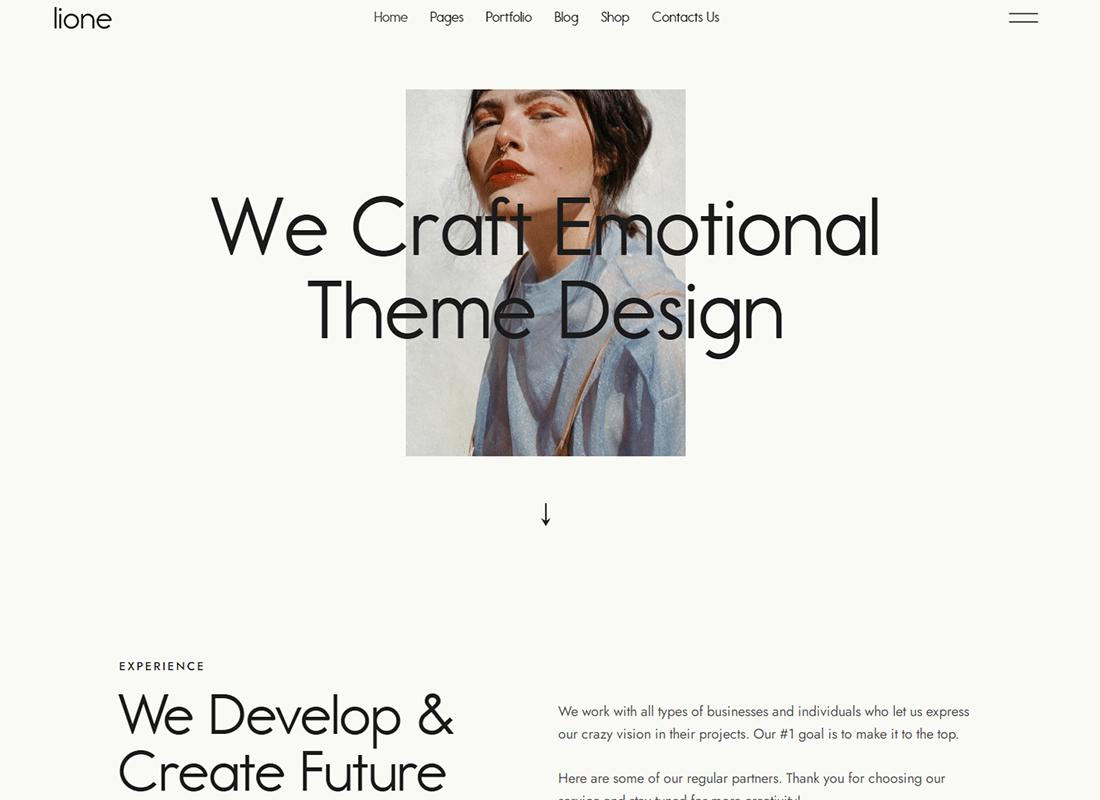 Lione | Personal Portfolio for Creatives WordPress Theme Website Template