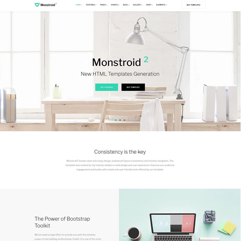Monstroid2  Website Template
