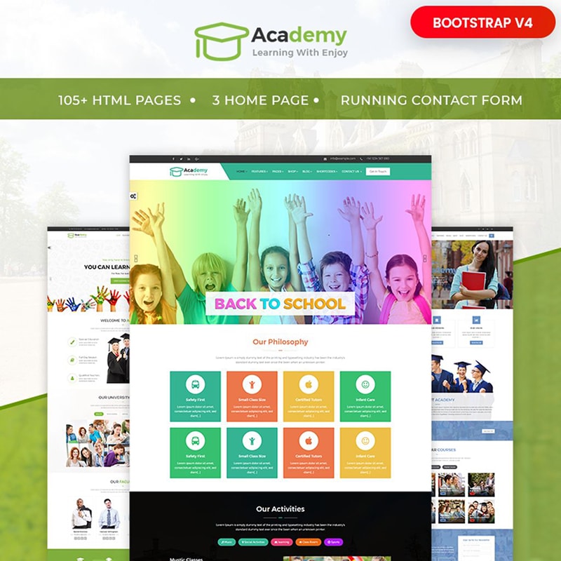 Academy Website Template