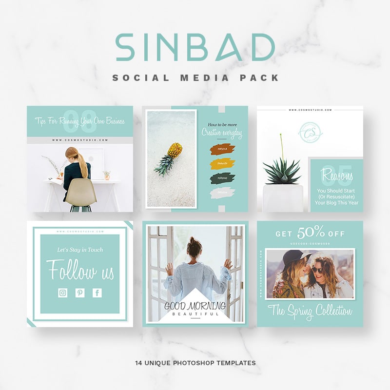 SINBAD Social Media Pack Website Template