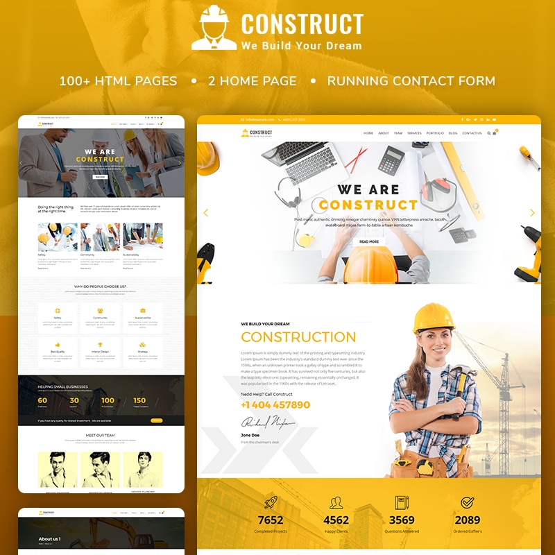 Construct Website Template