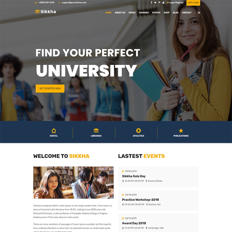 Sikkha  Website Template