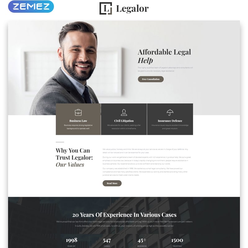 Legalor Website Template