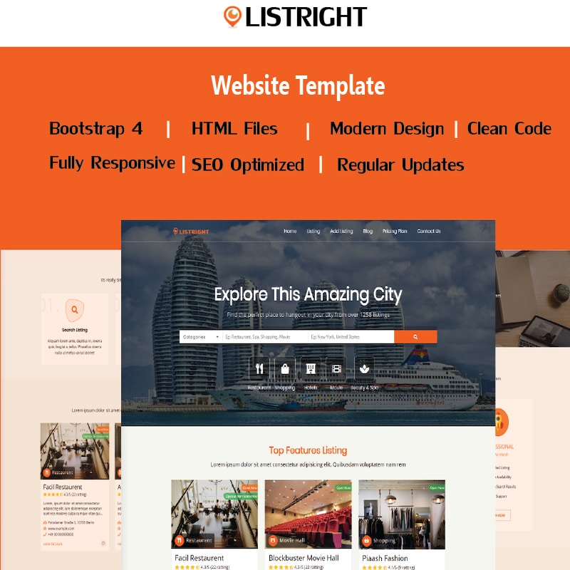 Listright Website Template