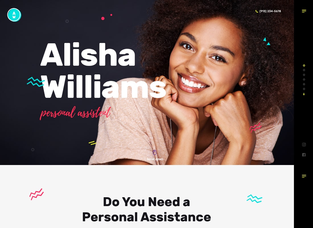 A.Williams | A Personal Assistant & Administrative Services WordPress Theme Website Template