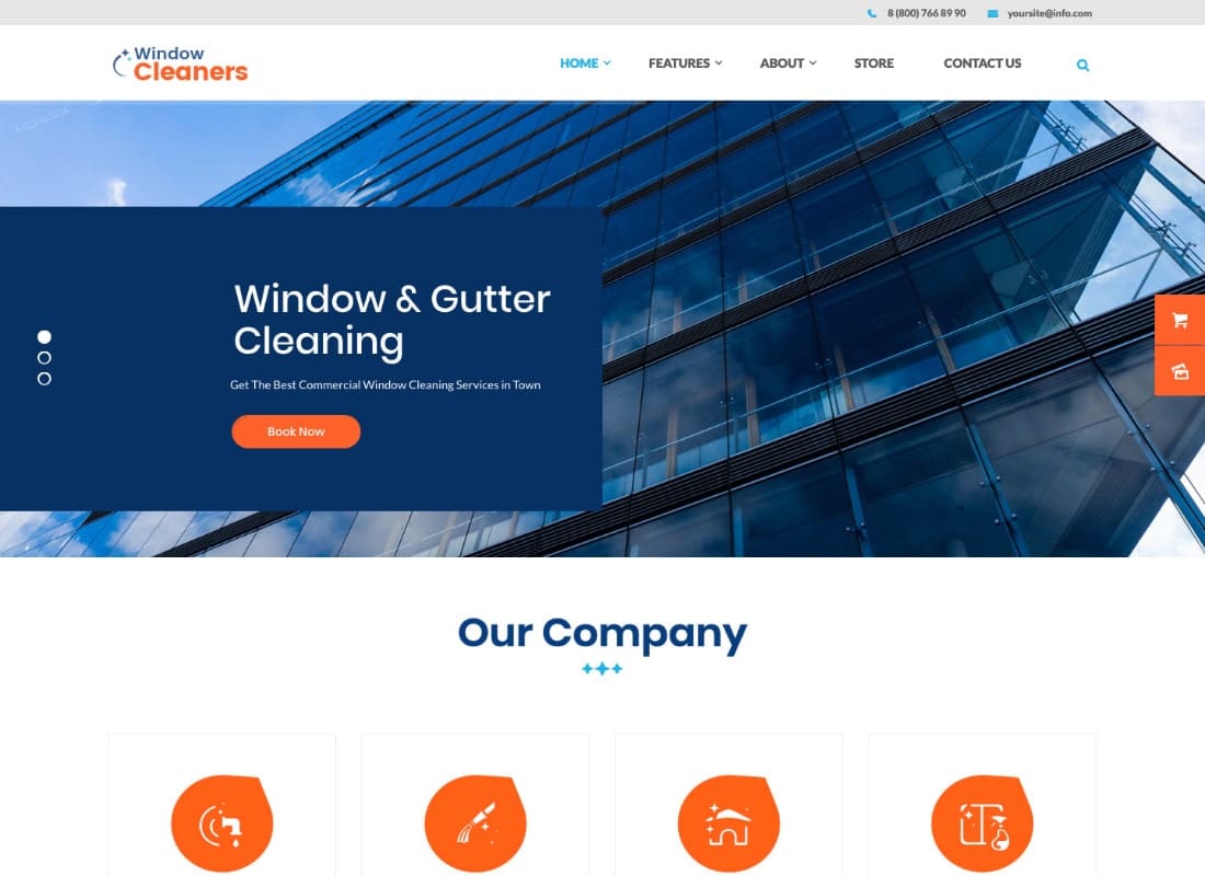 AC Services | A Window Cleaning, Air Conditioning, and Heating Services Website Template
