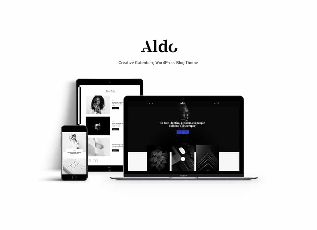 Aldo | Gutenberg Blog WordPress Theme   Website Template