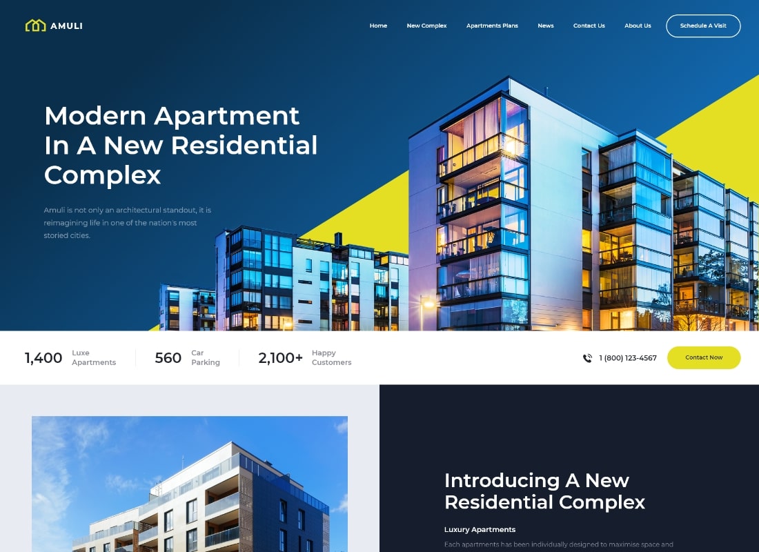 Amuli | Single & Multiple Property Real Estate WordPress Theme Website Template