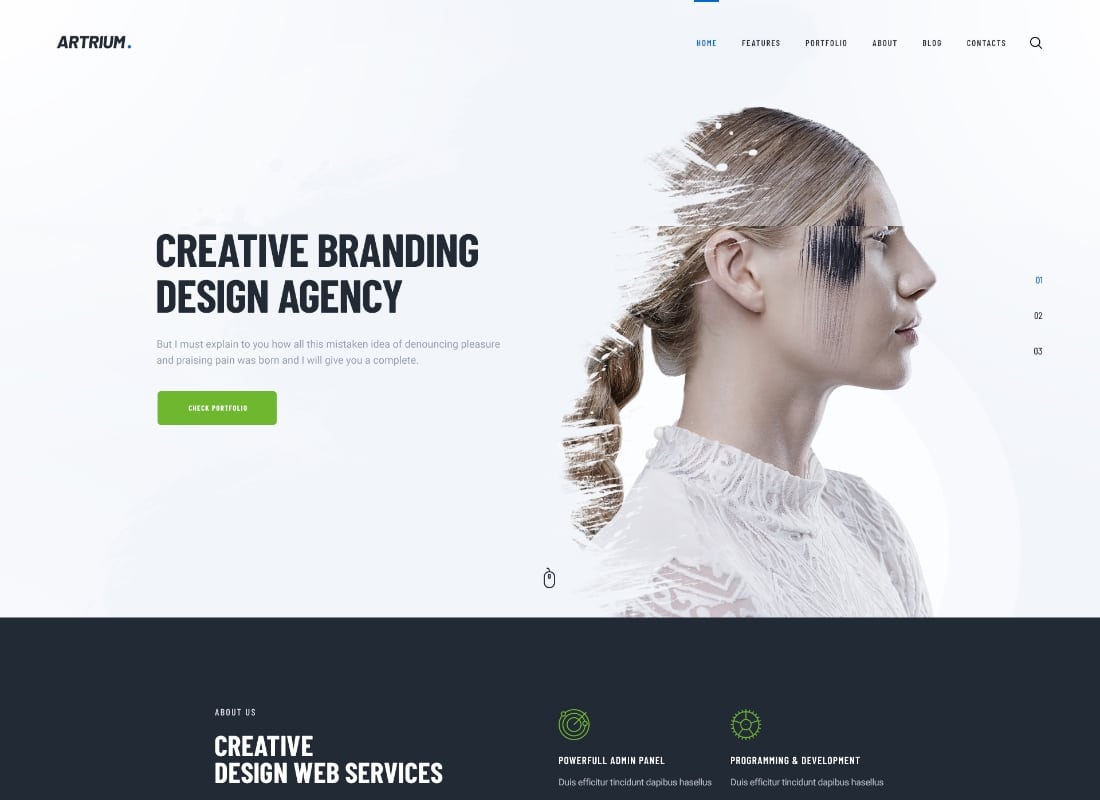 Artrium | Creative Agency & Web Studio WordPress Theme Website Template