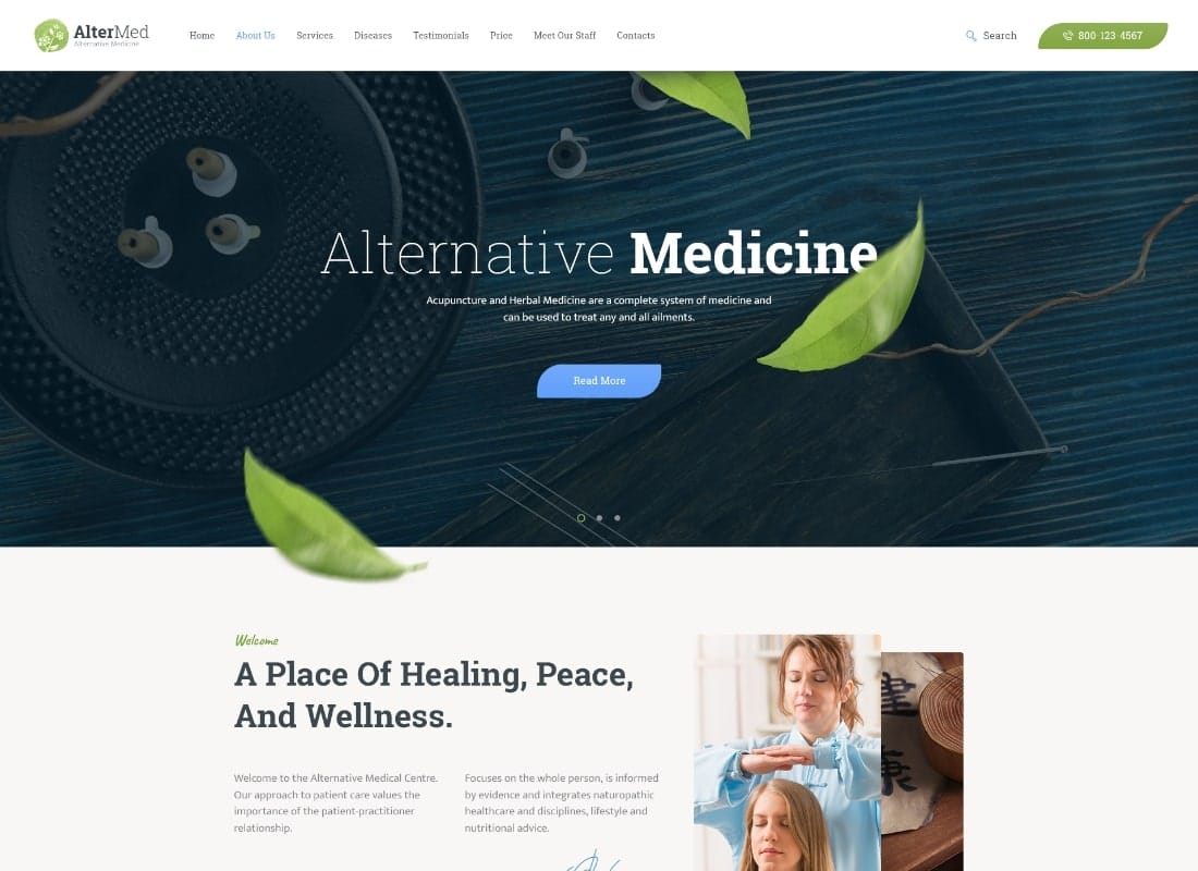 Avicenna | Alternative Folk Medicine Doctor WordPress Theme Website Template