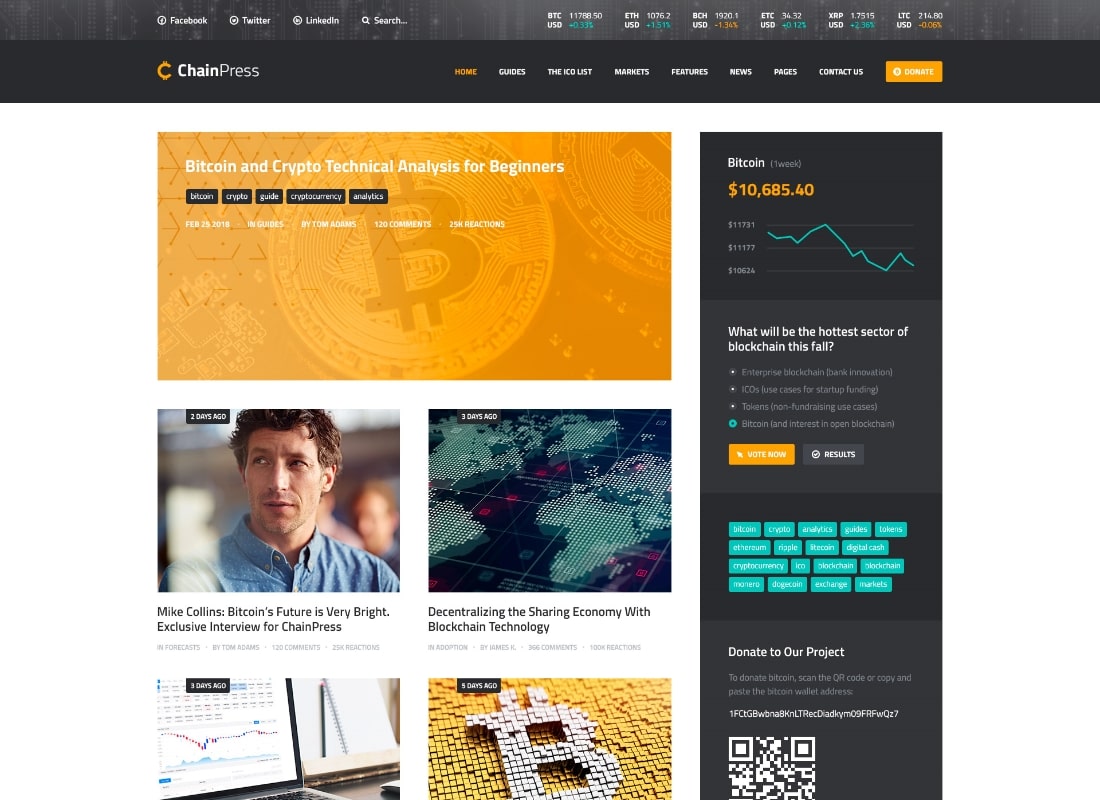 ChainPress | Financial WordPress Business Blog Theme Website Template