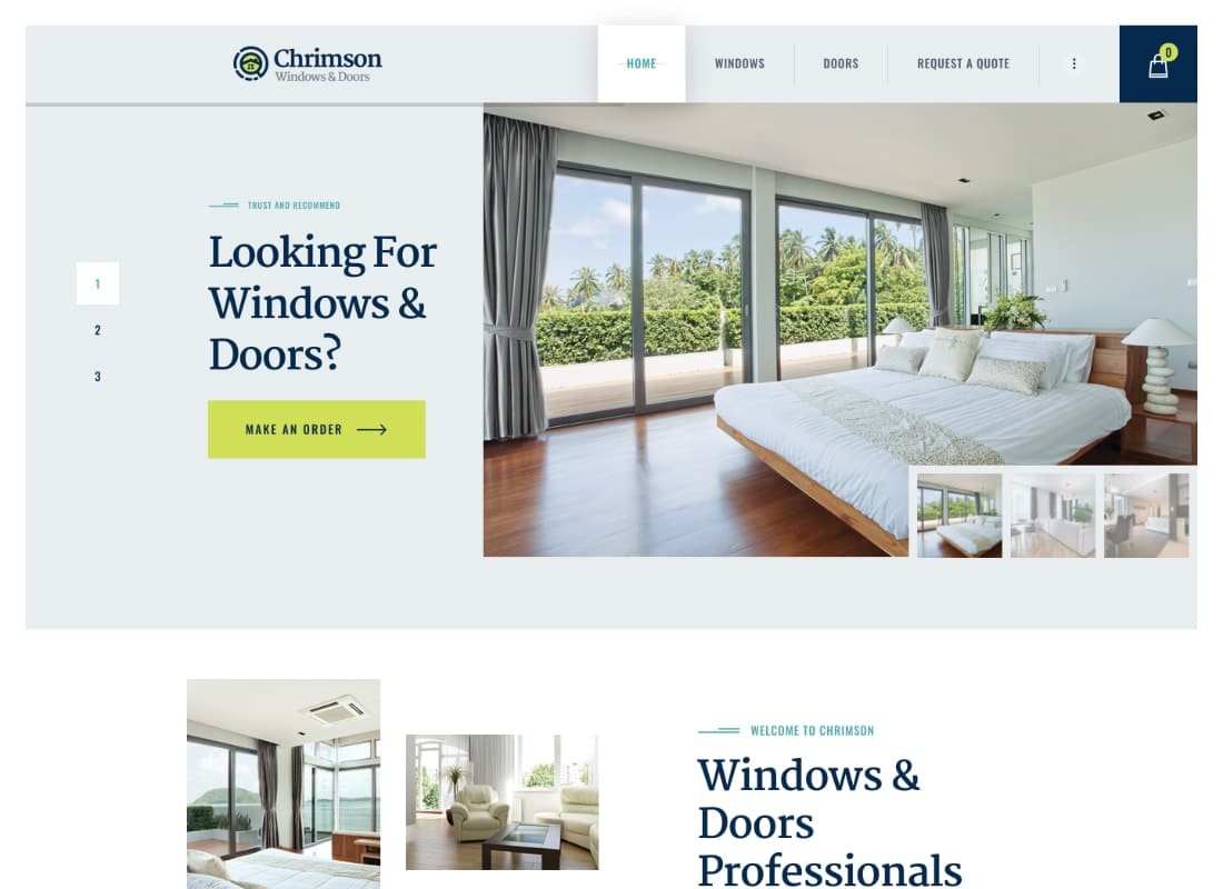 Chrimson | Windows & Doors Services + Store WordPress Theme Website Template