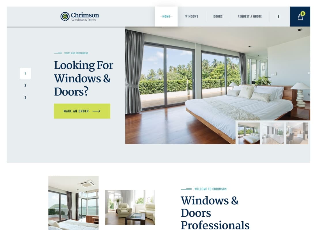 Chrimson | Windows & Doors Services WordPress Theme  Website Template