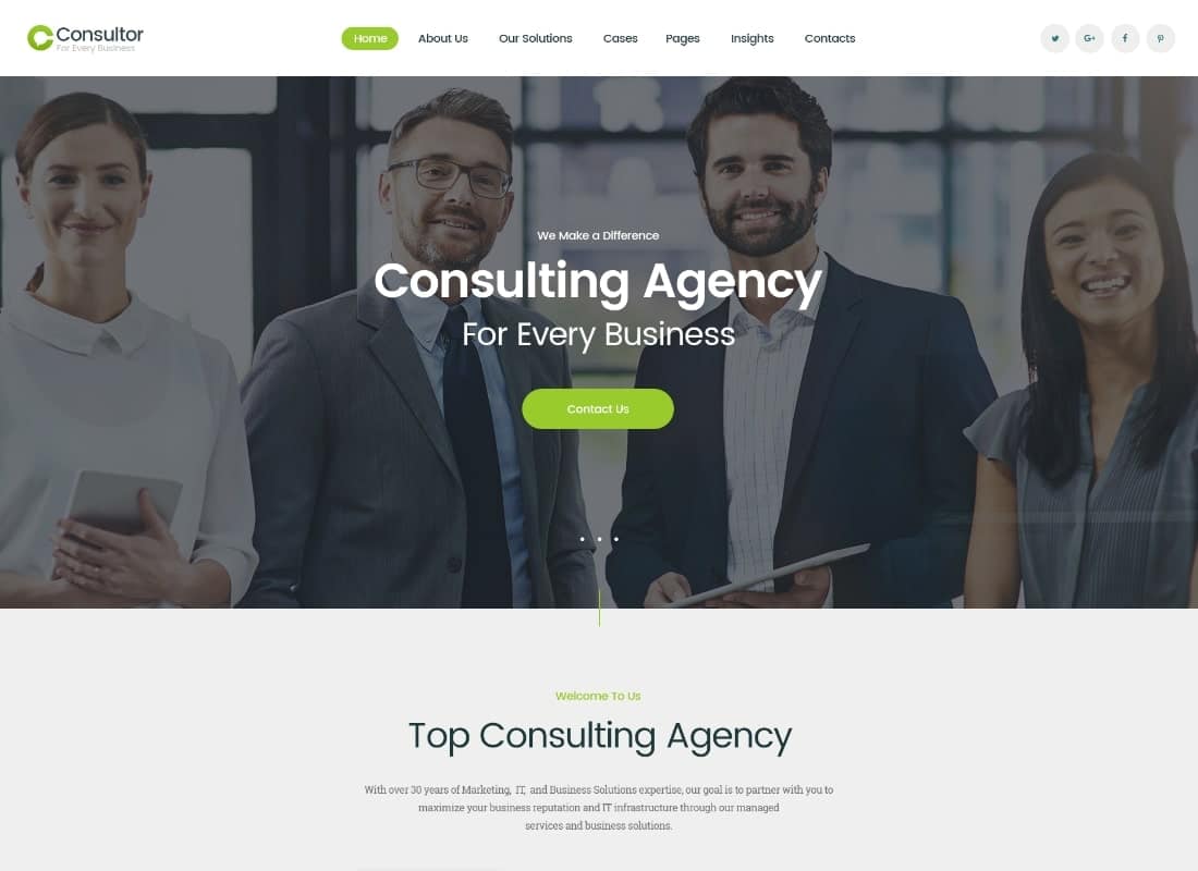 Consultor | A Business Financial Advisor WordPress Theme Website Template