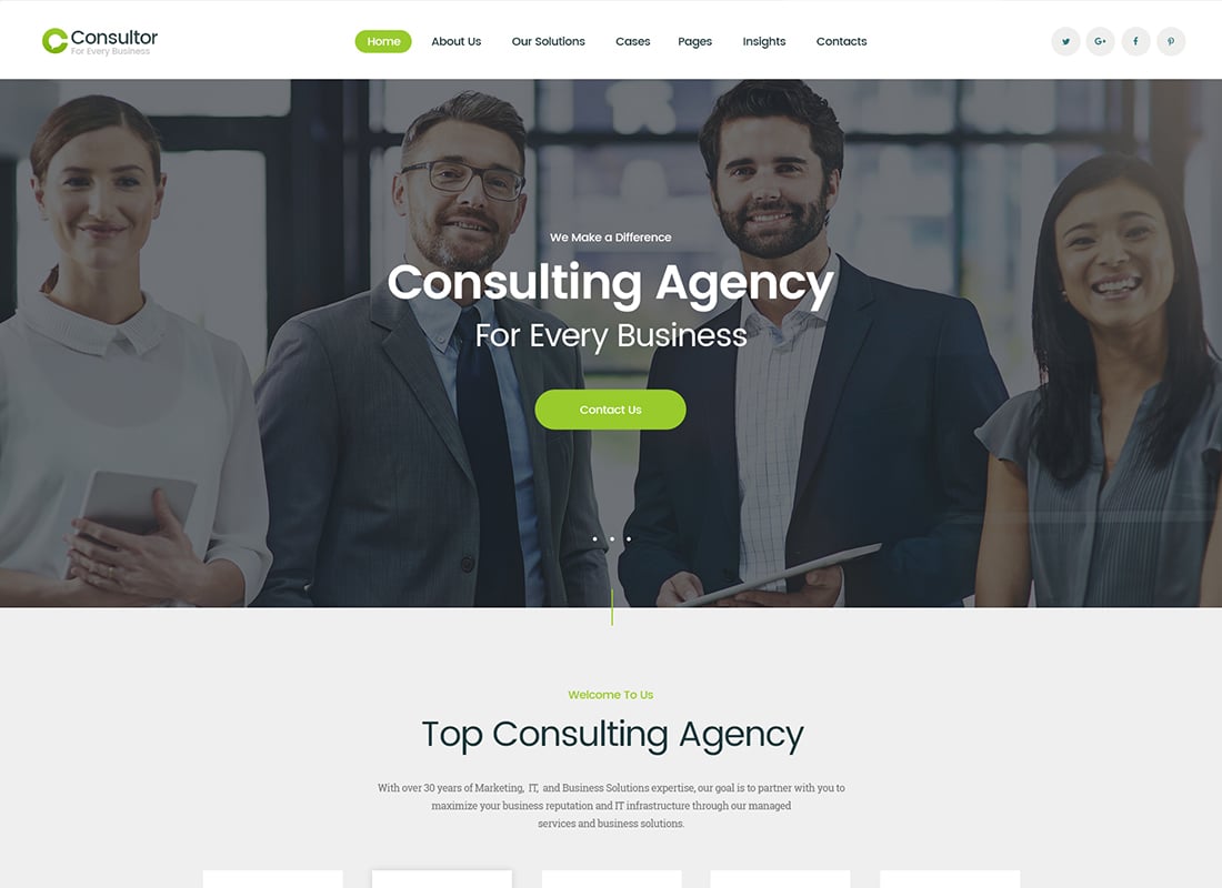 Consultor | A Business Consulting WordPress Theme Website Template