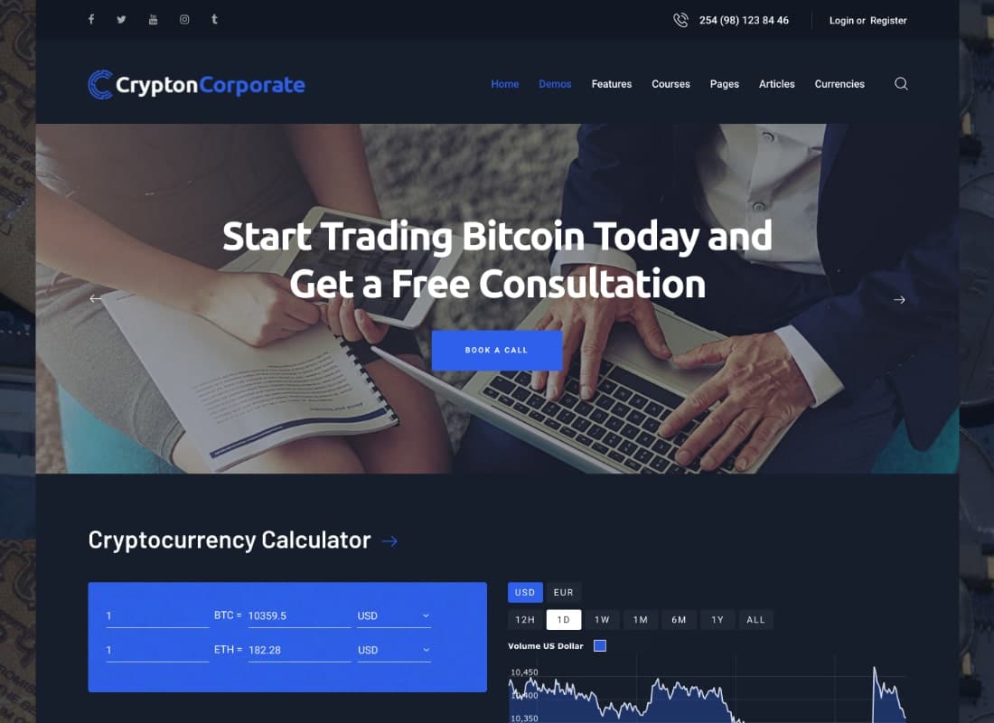 Crypton | A Multi-Purpose Cryptocurrency & ICO WordPress Theme Website Template
