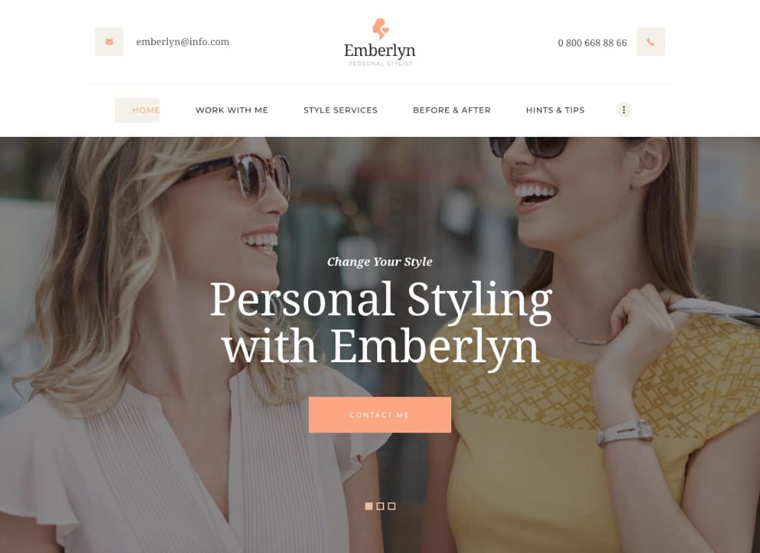 Emberlyn | Personal Stylist WordPress Theme Website Template