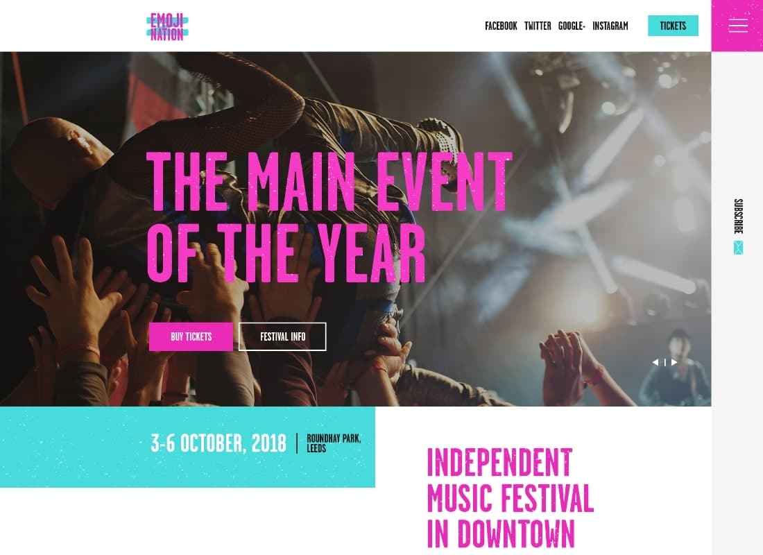 EmojiNation | Night Club & Concert Event WordPress Theme Website Template