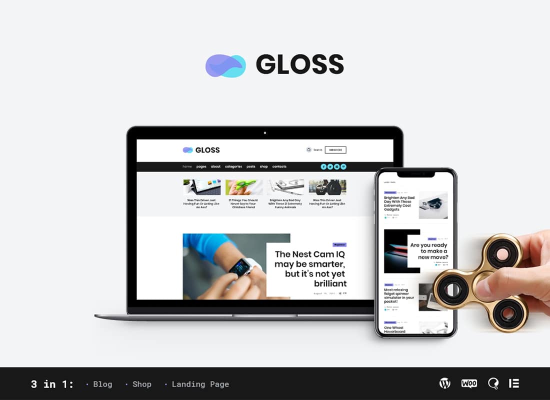 Gloss | Viral News Magazine WordPress Blog Theme Website Template