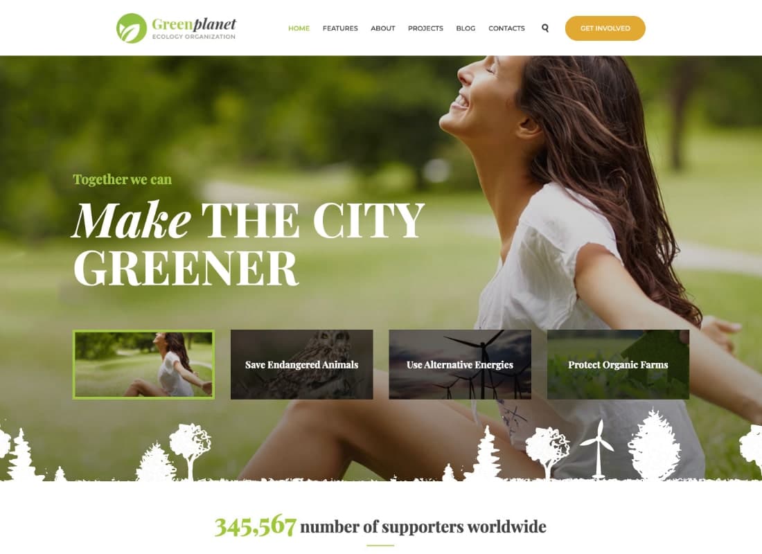 Green Planet | Environmental Non-Profit Organization WordPress Theme Website Template