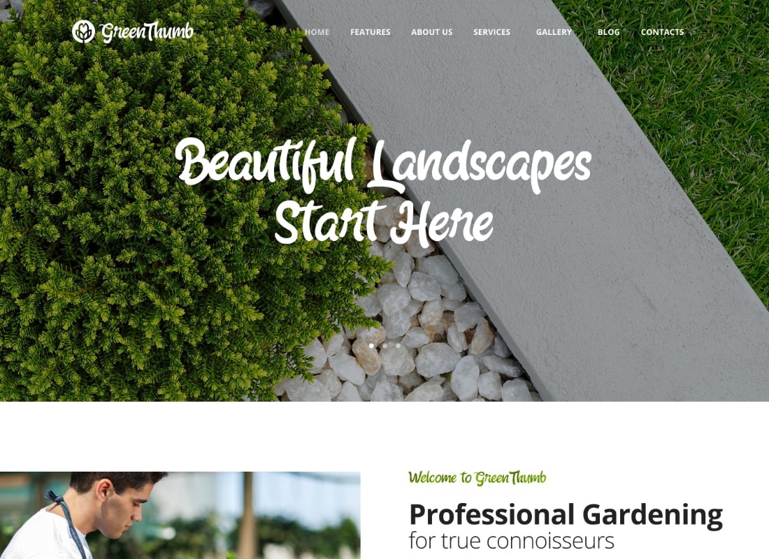 Green Thumb | Gardening & Landscaping Services WordPress Theme Website Template