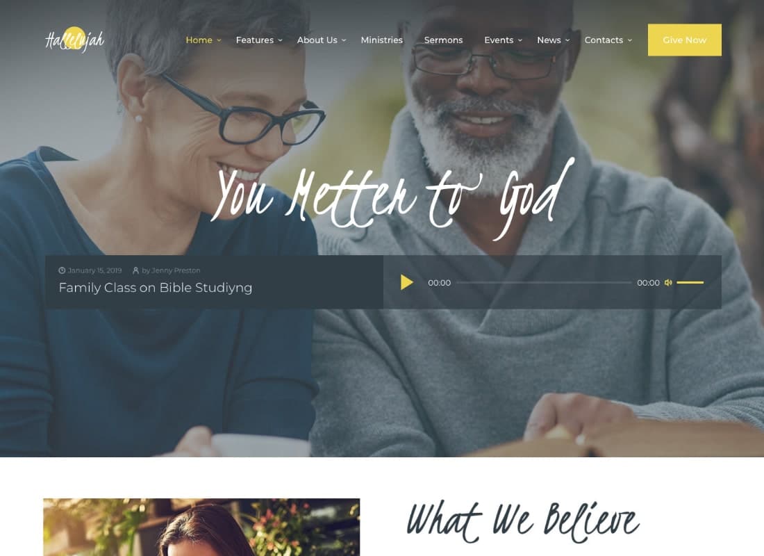Hallelujah | Church & Religion WordPress Theme Website Template