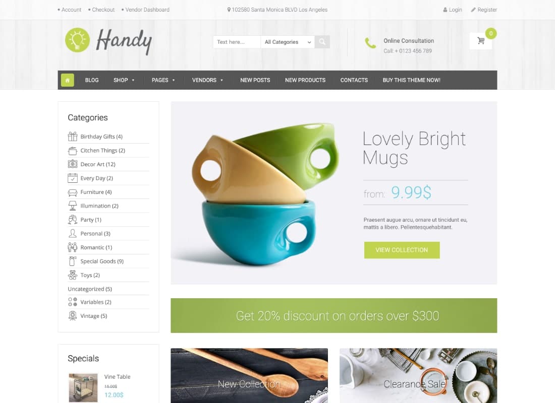 Handy | Handmade Shop WordPress WooCommerce Theme Website Template