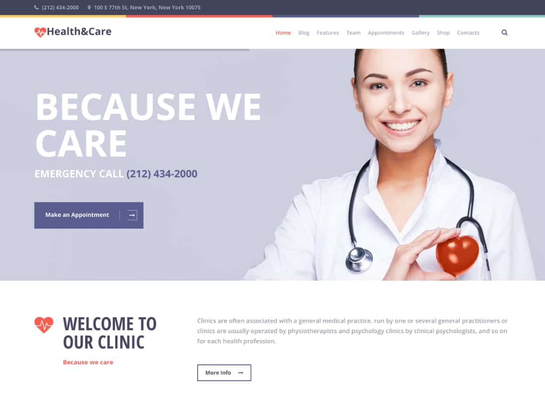 Health & Care - Life Coach & Medical Doctor WordPress Theme Website Template