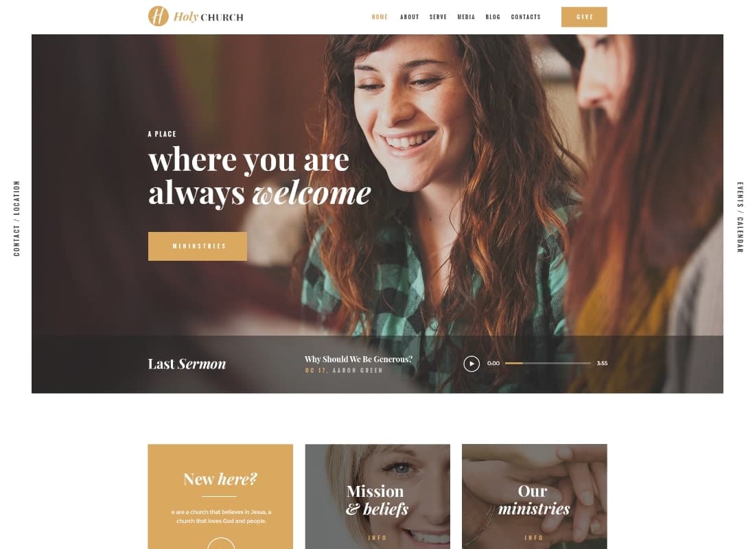 Holy Church | Religion, Charity & Nonprofit WordPress Theme Website Template