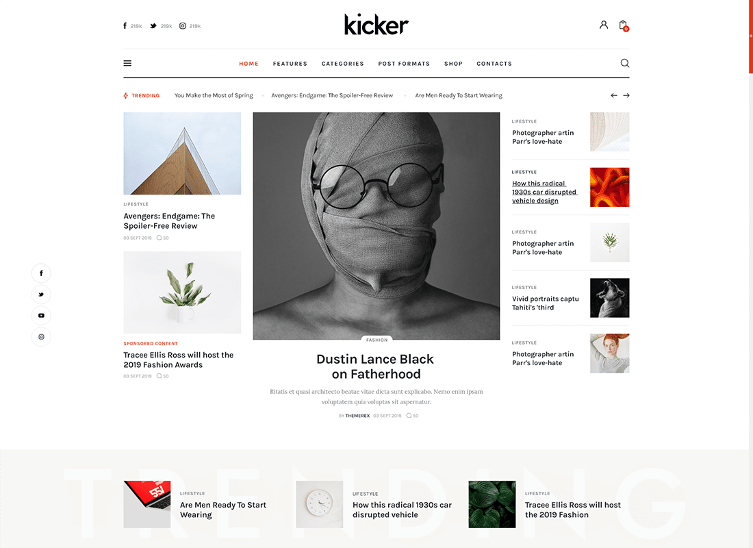 Kicker - Multipurpose Blog Magazine WordPress Theme + Gutenberg Website Template