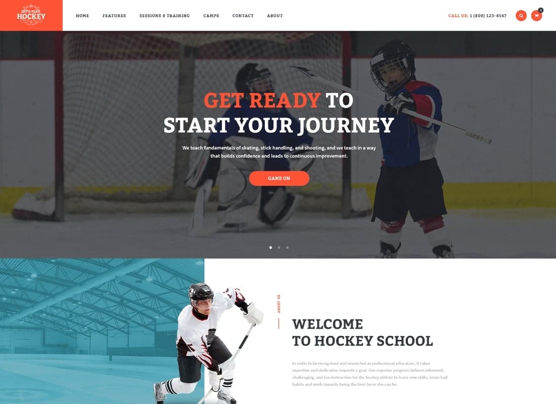 Let's Play | Hockey School & Sport WordPress Theme Website Template