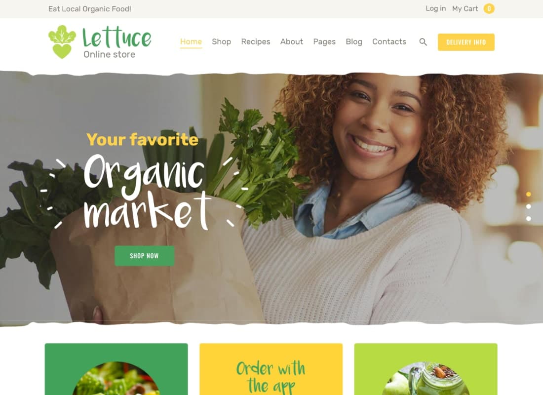 Lettuce | Organic Food & Eco Online Store Products WordPress Theme Website Template