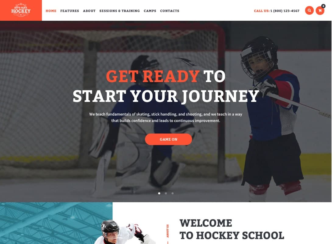 Let's Play | Hockey School & Winter Sports WordPress Theme Website Template