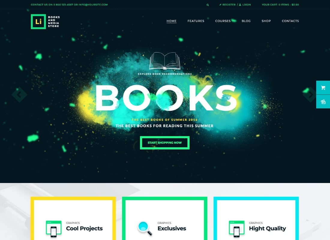 Lorem Ipsum | Books & Media Store WordPress Theme Website Template