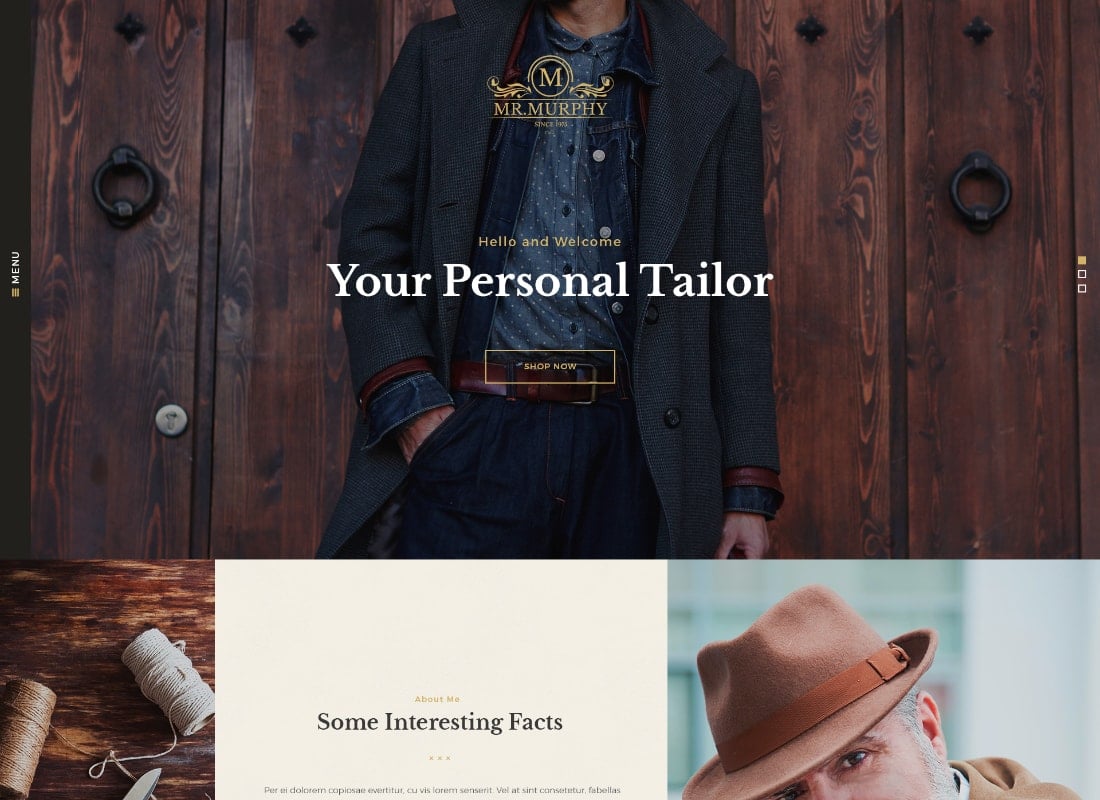 Mr. Murphy | Custom Tailoring WordPress Theme Website Template