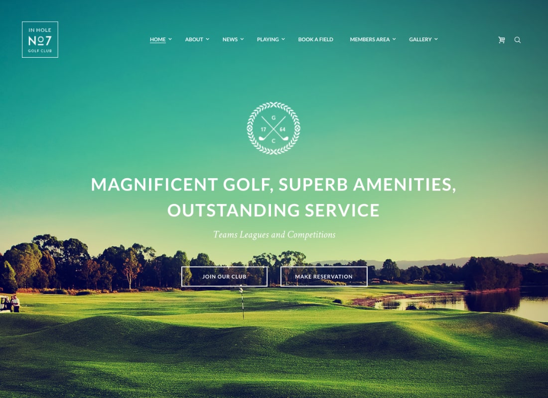 N7 | Golf Club, Sports & Events WordPress Theme Website Template