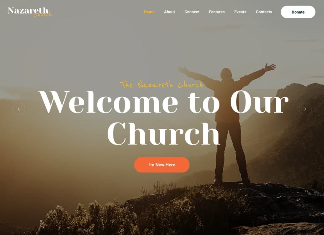 Nazareth | Church & Religion WordPress Theme Website Template