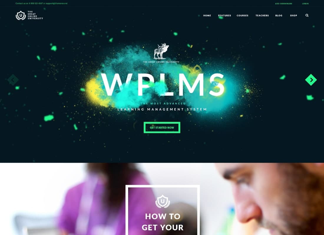 Online University - Education LMS School WordPress Theme Website Template