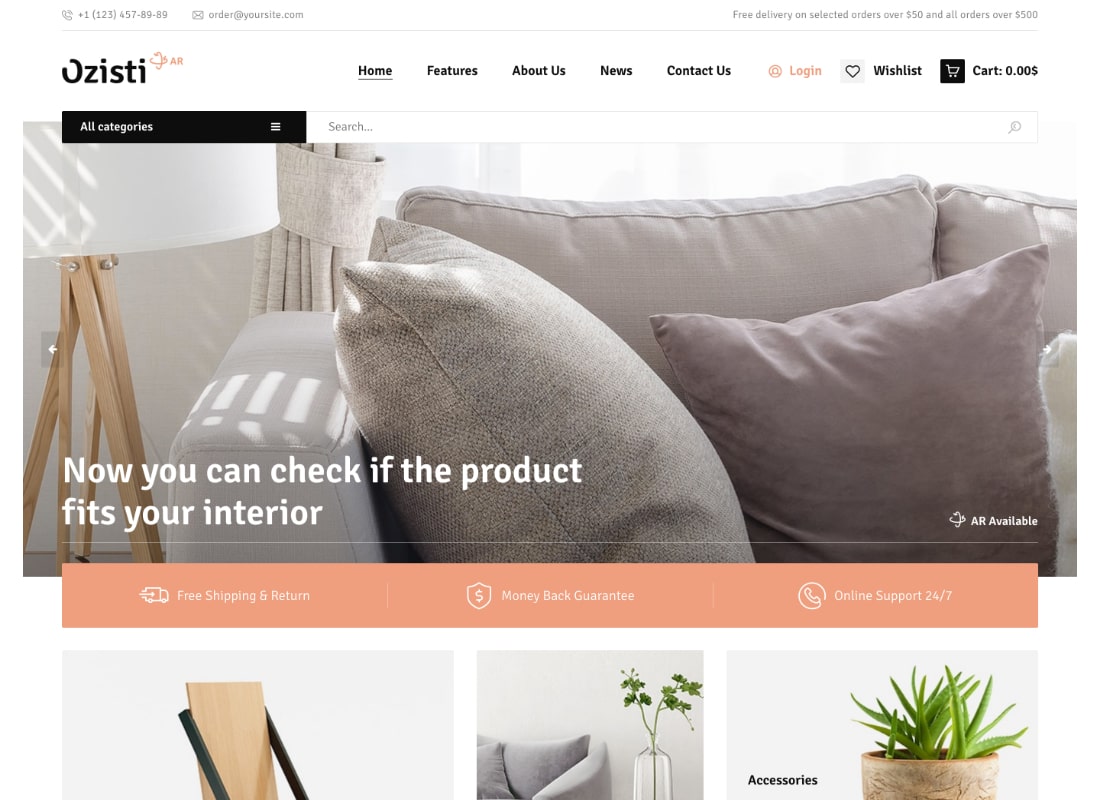 Ozisti | A Multi-Concept WooCommerce WordPress Theme Augmented Reality Store  Website Template