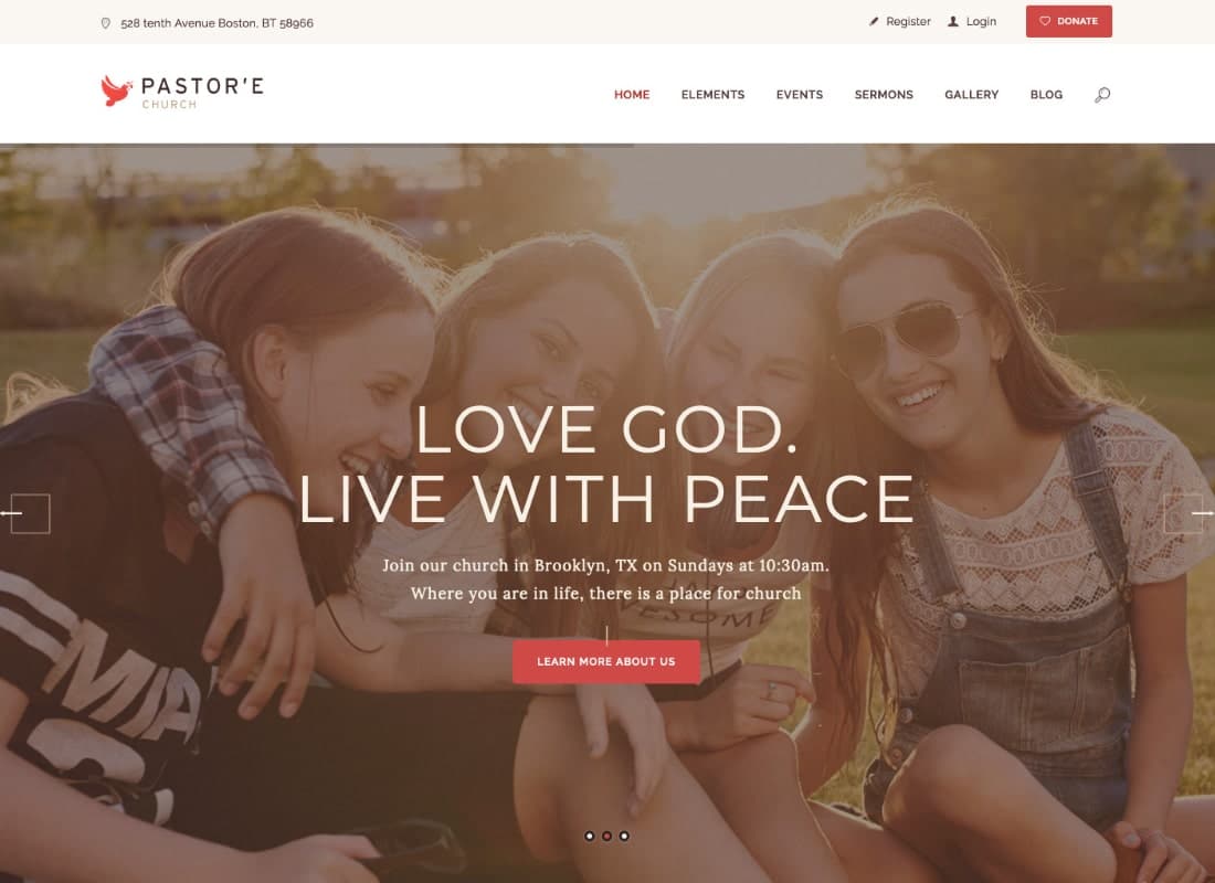 Pastor'e | Church, Religion & Charity WordPress Theme Website Template