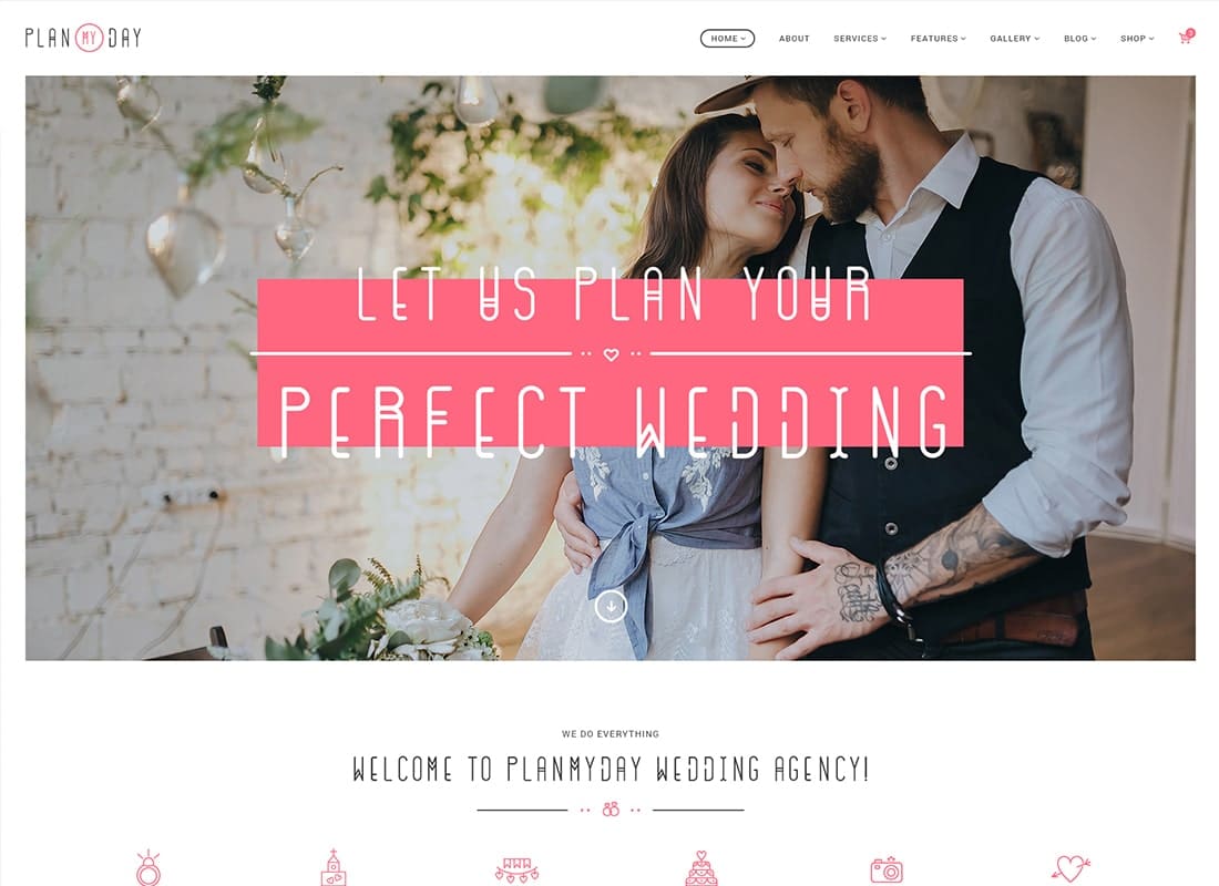 Plan My Day | Wedding / Event Planning Agency WordPress Theme Website Template