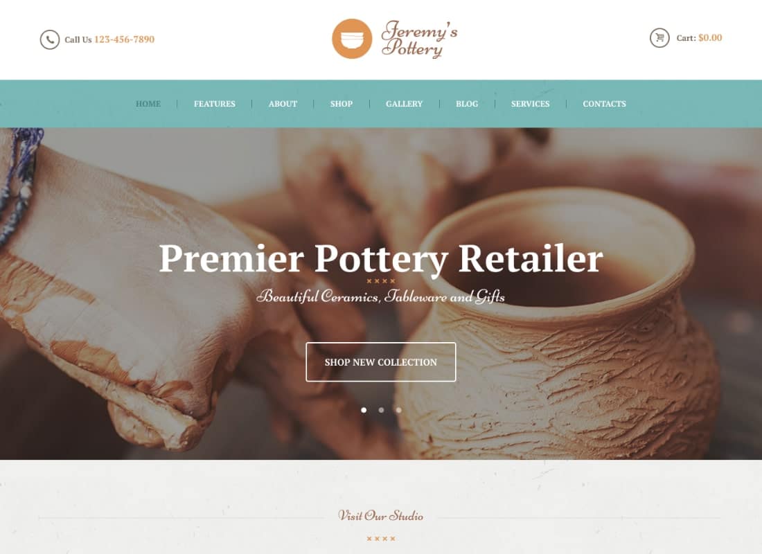 Pottery Theme | Pottery and Ceramics WordPress Theme Website Template