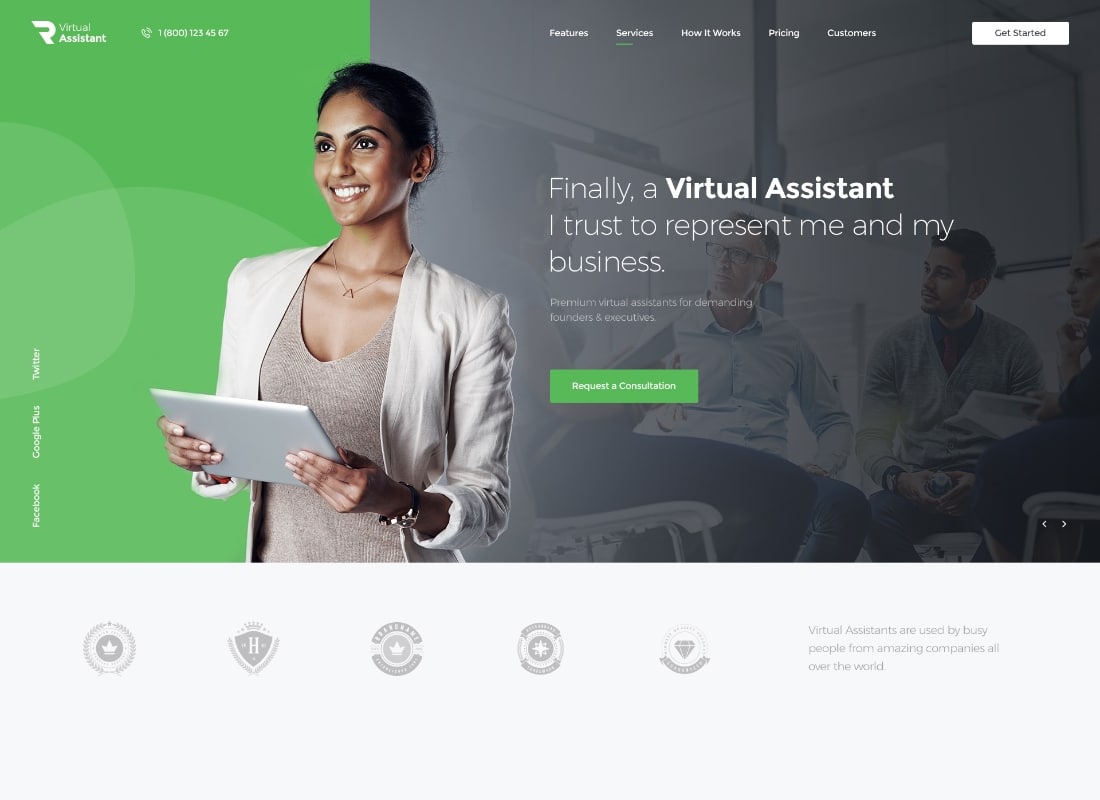 Revirta | Personal Virtual Assistant & Secretary WordPress Theme Website Template