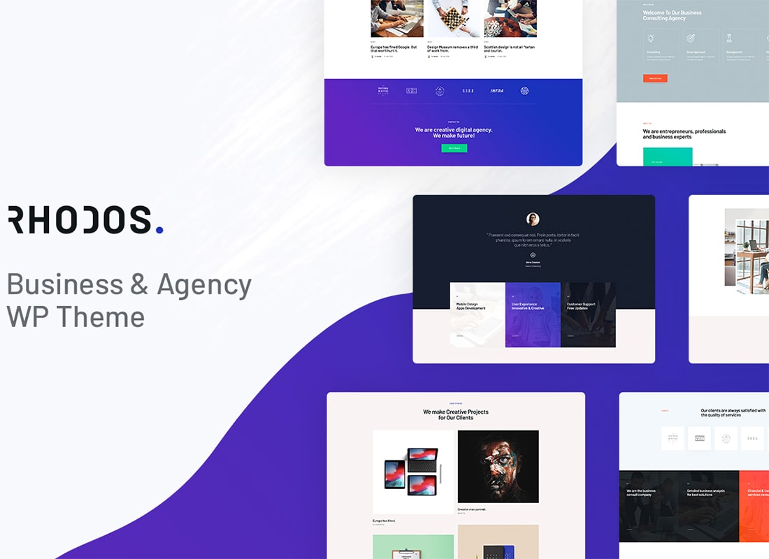 Rhodos | A Colossal Multipurpose WordPress Theme for Business & Portfolio Website Template