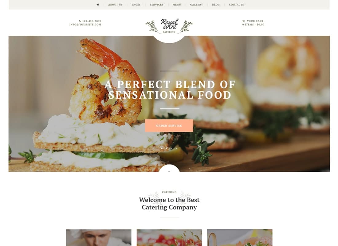 Royal Event | A Wedding Planner & Catering Company WordPress Theme Website Template