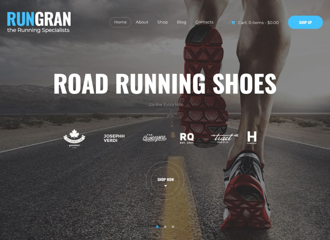 Run Gran | Sports Apparel & Gear Store WordPress Theme Website Template