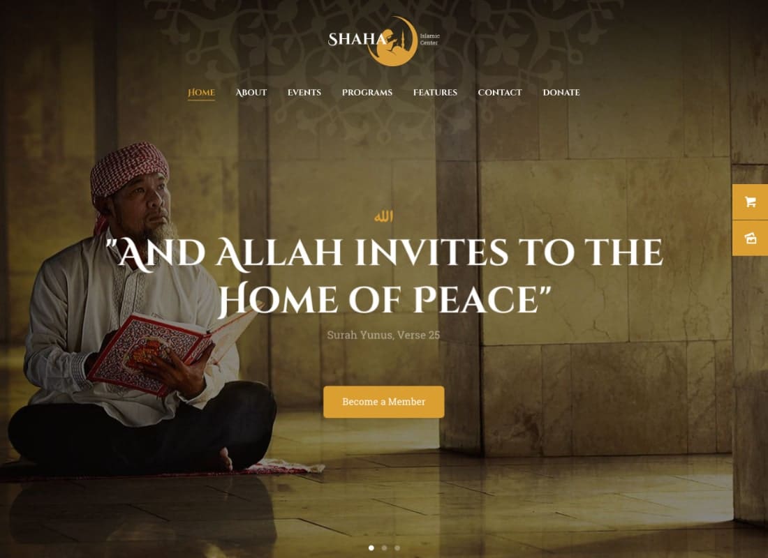 Shaha | Islamic Centre & Mosque WordPress Theme + RTL Website Template