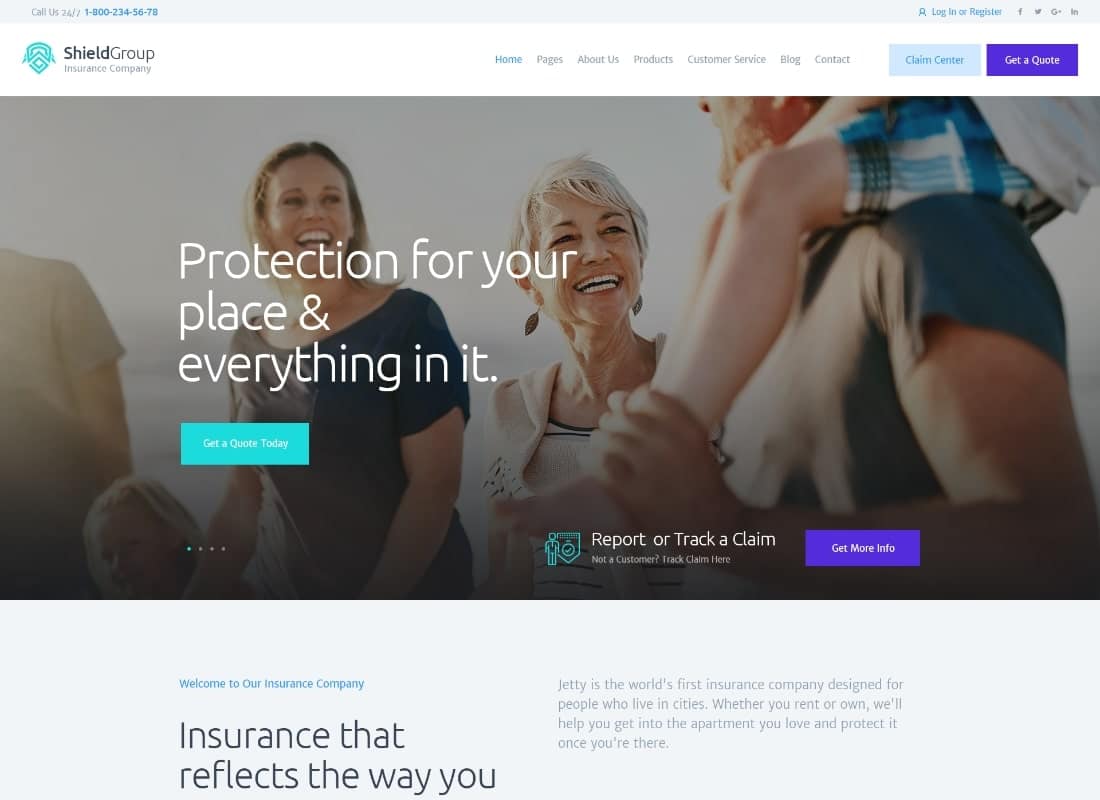ShieldGroup | An Insurance & Finance WordPress Theme Website Template