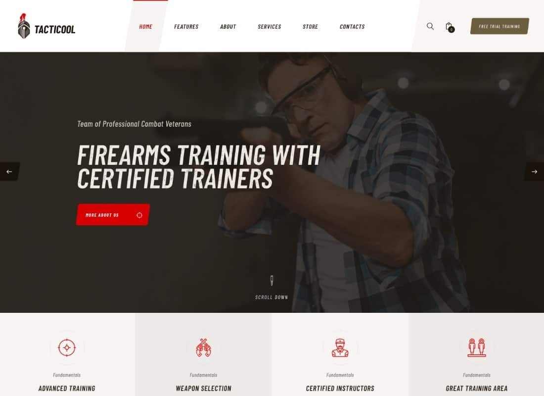 Tacticool | Shooting Range & Gun Store WordPress Theme Website Template