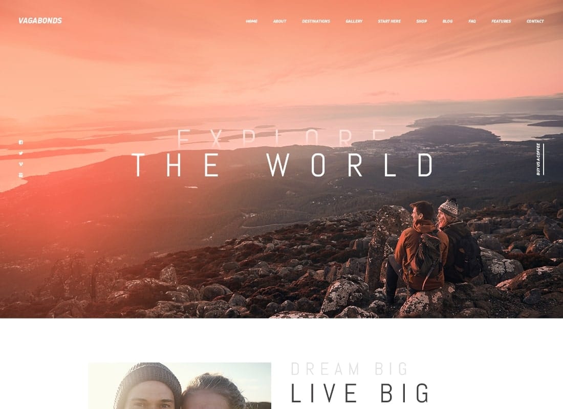 Vagabonds | Personal Travel & Lifestyle Blog WordPress Theme Website Template